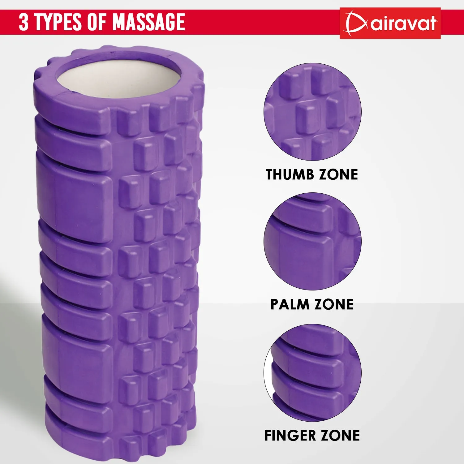 AIRAVAT FOAM ROLLER HOLLOW 33CM