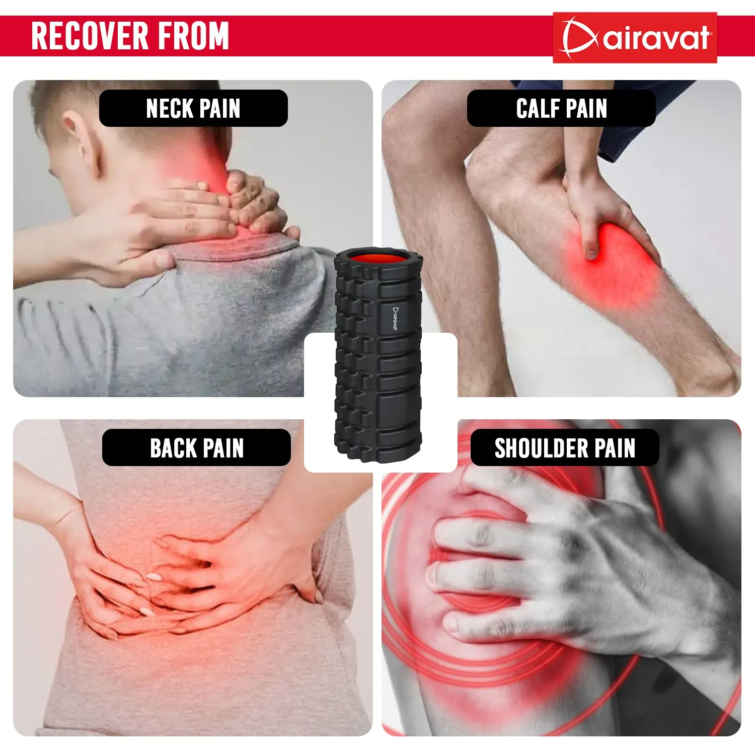 AIRAVAT FOAM ROLLER HOLLOW 33CM