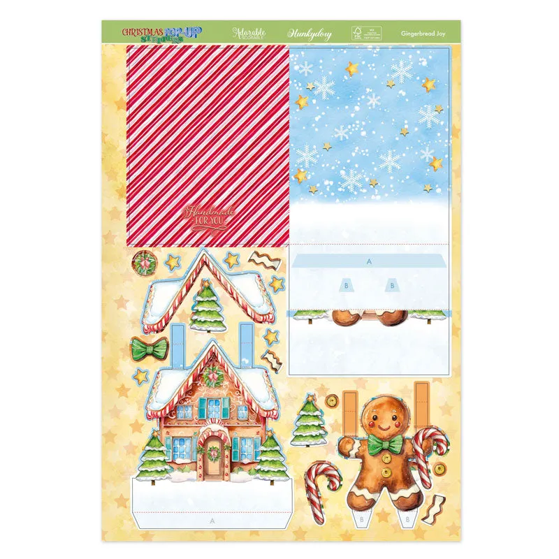 Christmas Pop-Up Stepper Card - Gingerbread Joy