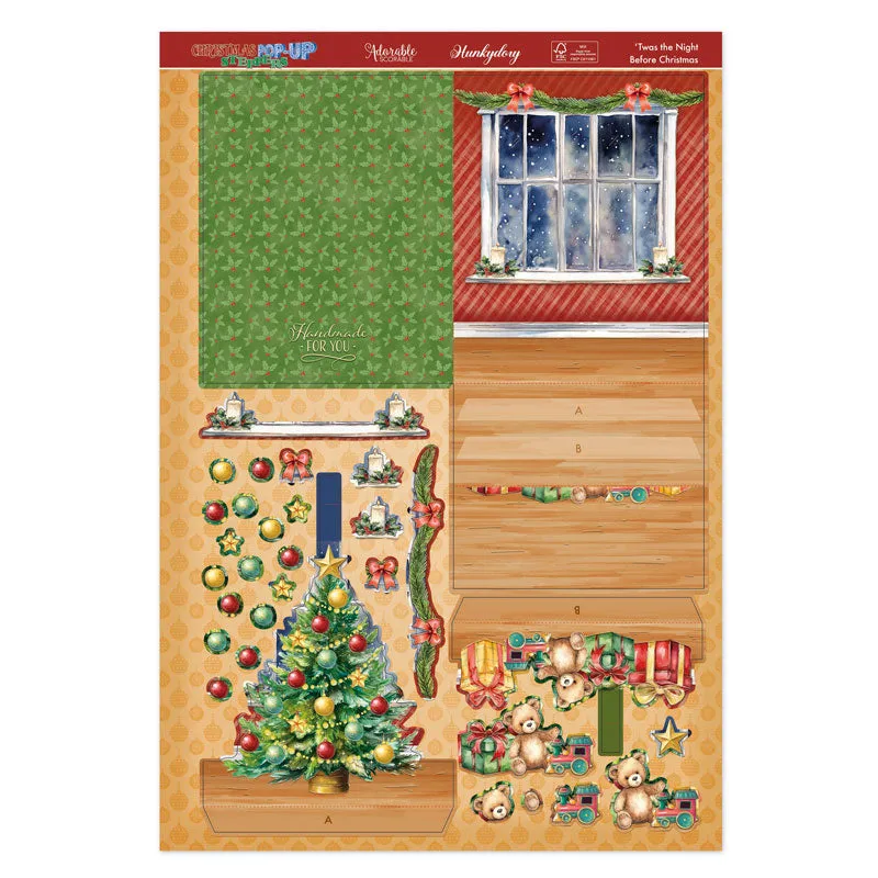 Christmas Pop-Up Stepper Card - 'Twas the Night Before Christmas