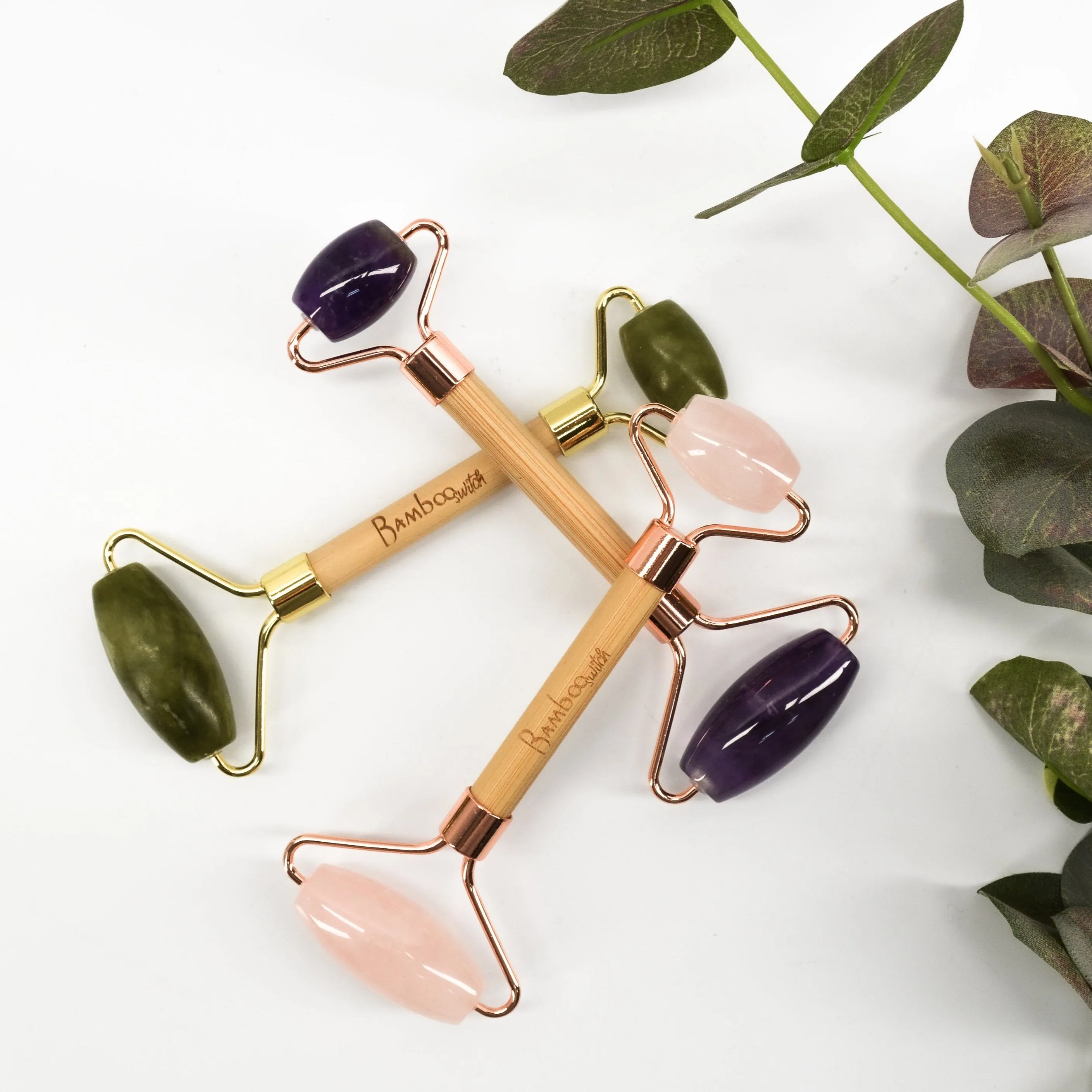 Gemstone Bamboo Face Roller