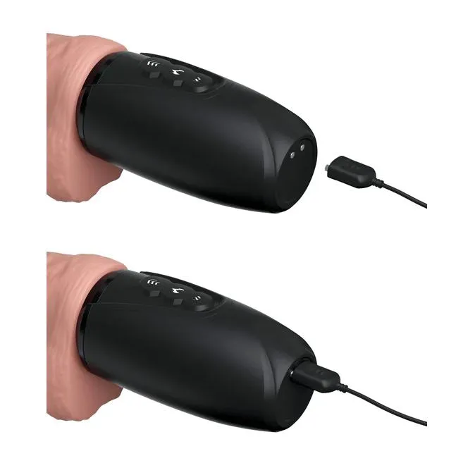 King Cock Plus Triple Threat 6.5 Inch Thrusting Cock Flesh Pink