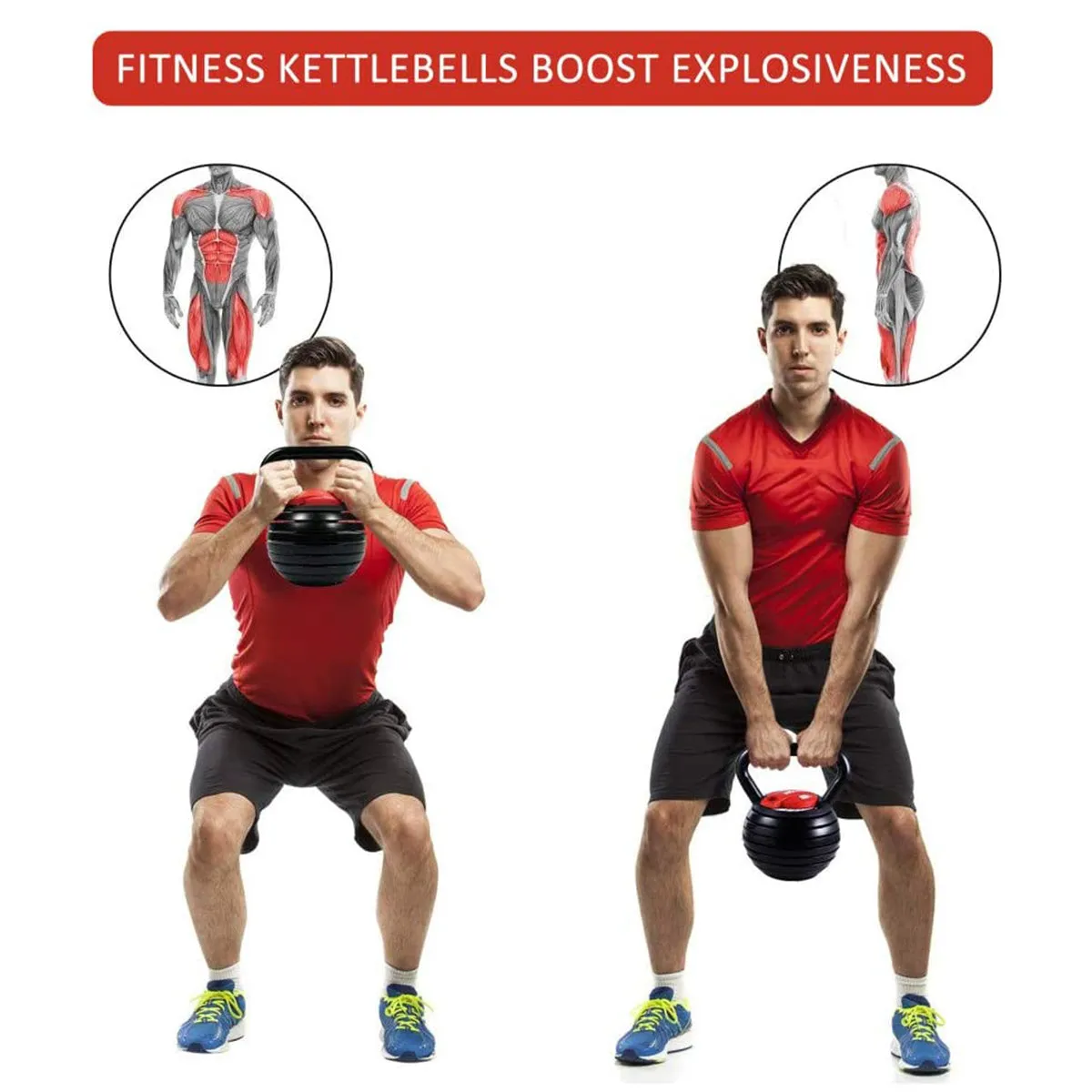Powertrain Adjustable Kettlebell Weights Dumbbell - 18kg