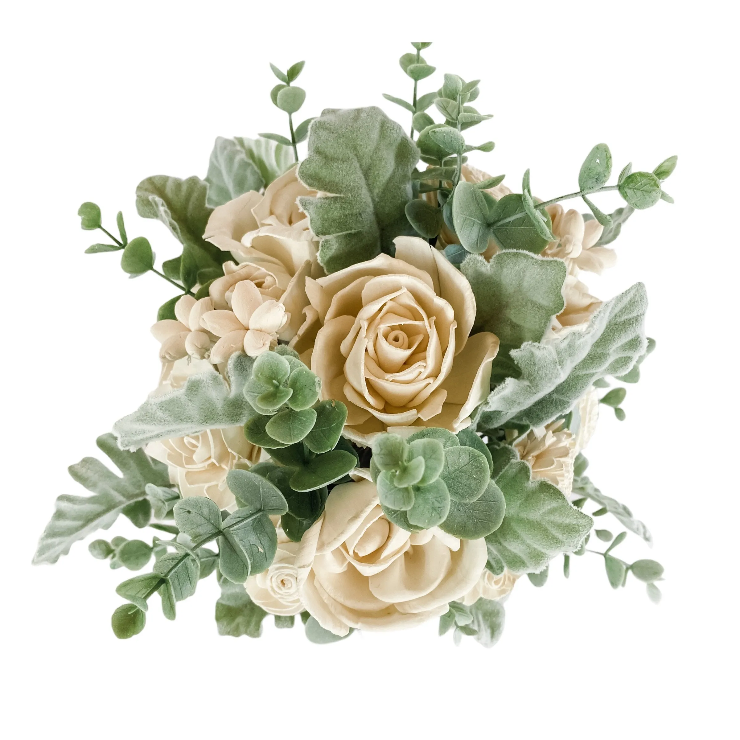 Sympathy - Gold - White Sola Flower Arrangement